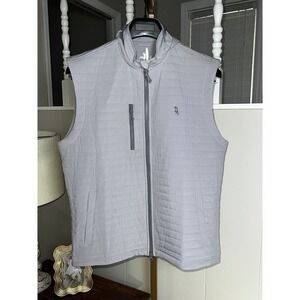 Johnnie-O Crosswind Quilted Vest with Packable Hoodie and Double Zipper